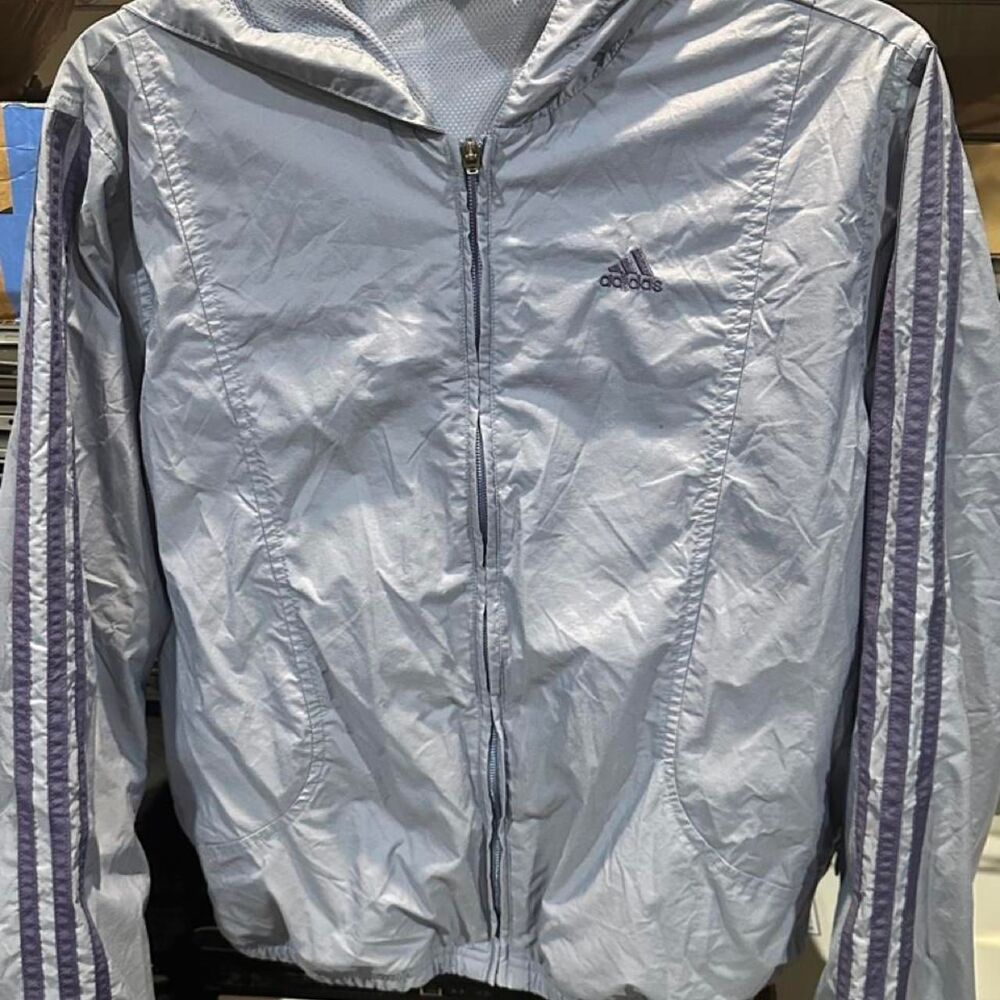 Adidas Women's Purple and Grey Jacket
